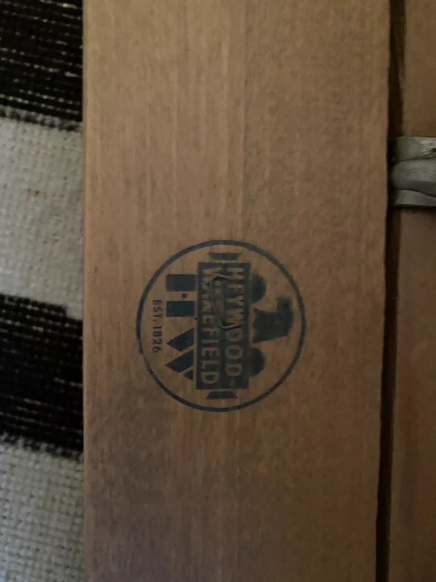 Mid Century Modern Heywood Wakefield Wishbone Drop Leaf Champagne Dining Table