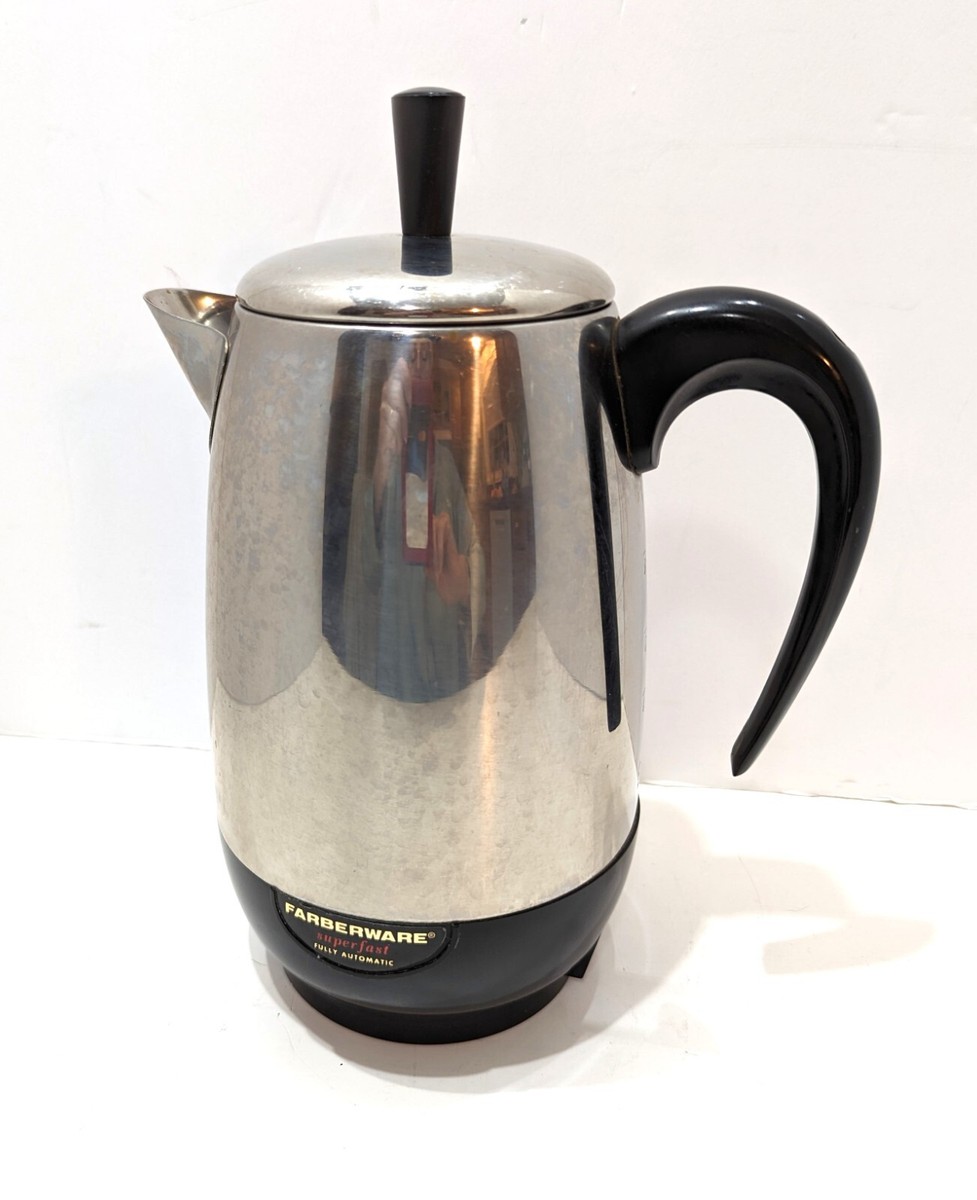 Farberware Superfast cup Percolator Coffee Pot w/Ceramic Stem 138B USA