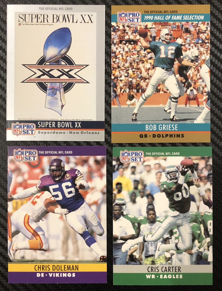NFL card 1990 almost complete set PROSET