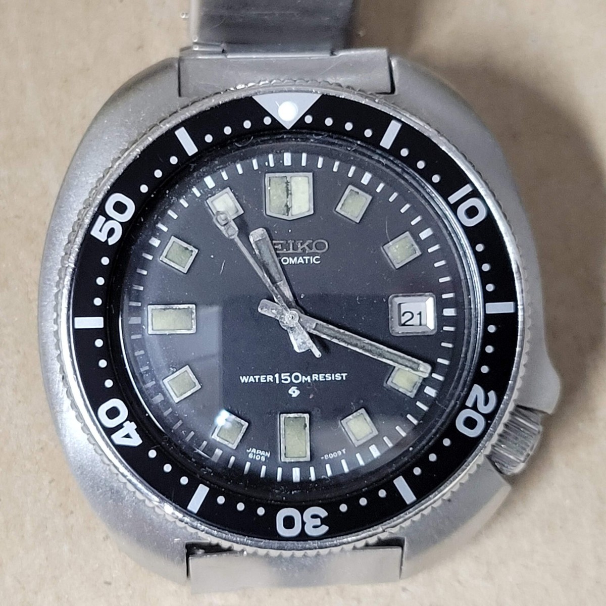 SEIKO 6105-8110 44MM CAPTAIN WILLARD WITH STAINLESS STEEL BRACEL
