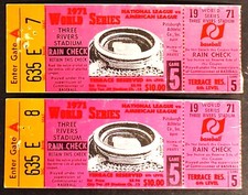 Set of 2 1971 World Series Game 5 Ticket Stubs - Pirates vs Orioles