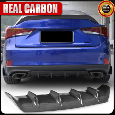 For LEXUS IS300 IS F Sport 2017-2018 Rear Bumper Diffuser Lip REAL Carbon Fiber