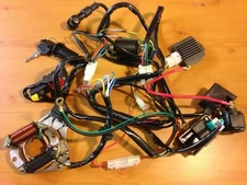 NEW WIRING LOOM HARNESS ELECTRIC START + STATOR PLATE PIT BIKE QUAD TYPE 2