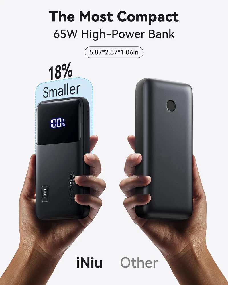 Power Bank, 20000mAh 65W USB C Laptop Portable Charger, PD QC Fast Charging 3... Power Bank, 20000mAh 65W USB C Laptop Portable Charger, PD QC Fast Charging 3...