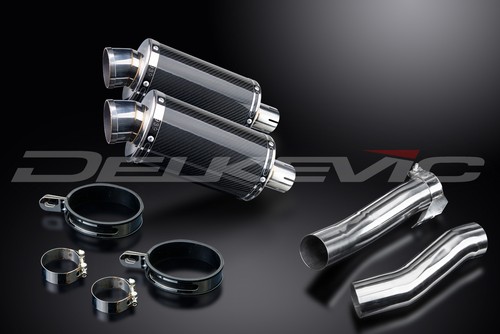 Kawasaki Z1000 2010-2016 Delkevic Slip On 9" Oval Carbon Exhaust Muffler Kit - Picture 3 of 5