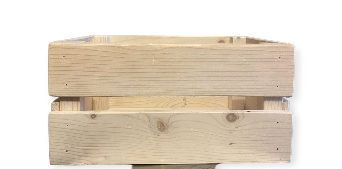 Frcctre Set di 3 cassette in legno con manici, decorative, per