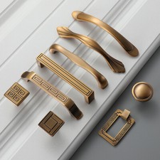 Solid Brass Antique Drawer Pull Traditional Chinese Style Handle for Cabinets