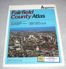 Fairfield County Connecticut Maps Street Road Highways Atlas Hagstrom 1981