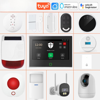 LOT Wireless WiFi Home Alarm System Security Protection Built-in 5000mAh Battery