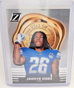 2023 Panini Zenith - Zeal of Approval #28 Jahmyr Gibbs (RC) Detroit Lions 🔥