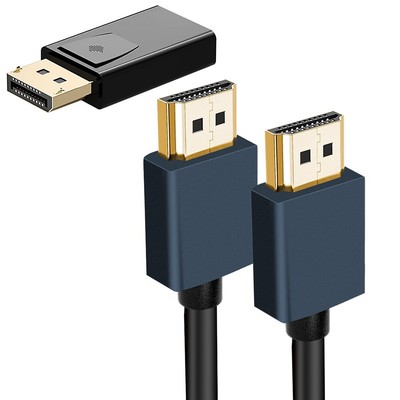 DisplayPort to HDMI Adapter Converter 6 ft/2m HDMI Cable for HDTV PS3 PS4 Laptop