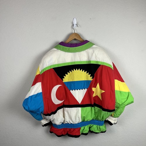 Vintage Neiman Marcus Gallery Ski Jacket Coat M Puffer Zip 90s World Olympics - Picture 18 of 19