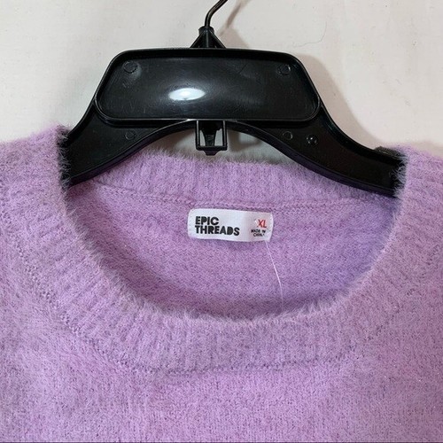 Epic Threads Girls Unicorn Fuzzy Sweater in Purple/Gold Size XL - Picture 4 of 6