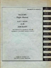 576 Page 1966 Navy A-4E Skyhawk NAVWEPS 01-40AVC-1 Flight Manual on CD