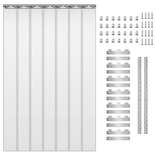 Kühlbox Gefrierschrank Kunststoffleiste Tür, Streifenvorhang Tür, komplette PVC Streifen Tür - Bild 3 von 57