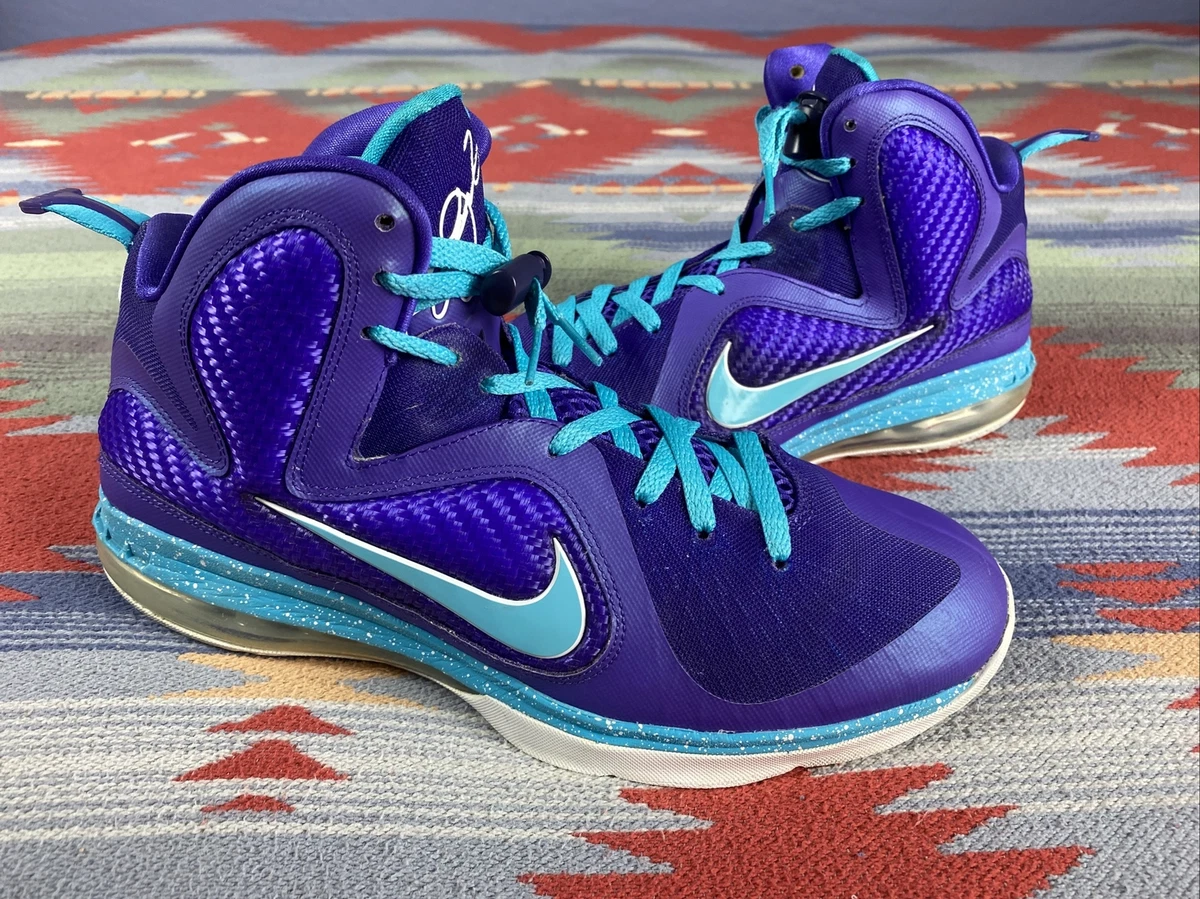 Nike Air Lebron James IX Hornets sz 11 Basketball Shoes Sneakers