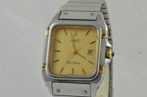 EBERHARD ROYAL Quarzo Orologio Donna Acciaio Con Nastro 50003 Vintage Raro - Foto 2 di 7