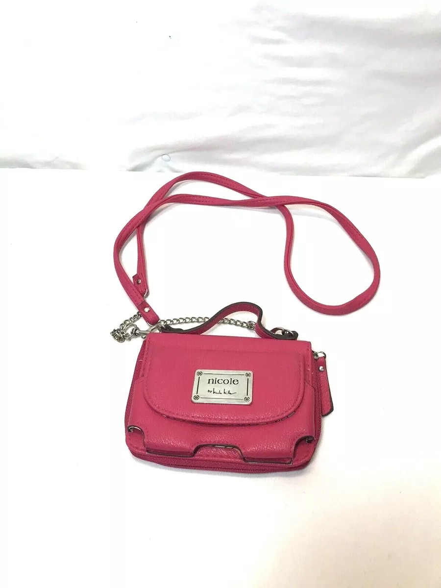 NICOLE BY NICOLE MILLER SMALL SHOULDER CROSSBODY BAG PINK