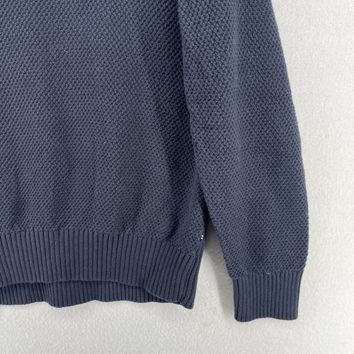 NAUTICA Pullover Herren L Schalkragen Thermo Ripppullover Pulli Baumwolle blau - Bild 8 von 13