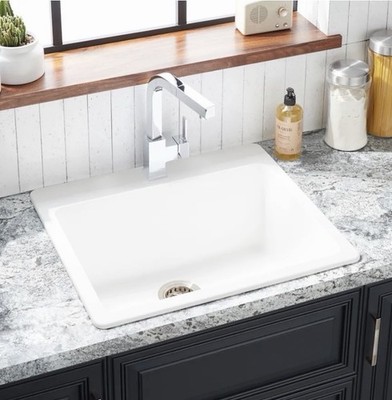 SH Totten 25'' Undermount Single Basin Granite Composite Kitchen Sink