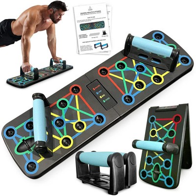 Zenora Professional Push Up Board Set - Best Upper Body Workout- Foldable- NIB