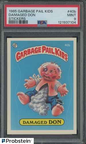 1985 Topps Garbage Pail Kids GPK Stickers #40b Damaged Don PSA 9 MINT
