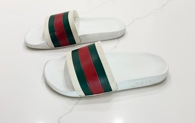 Size 10 - Gucci Pursuit Web‎ Pool Beach Resort White Red Green Slides Sandals m_695be5e4eba4c4f77923d49b.jpeg main image 2