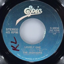THE JACKSONS Lovely One EPIC 9-50938 VG+ 45 RPM 1980 Soul 7" Funk Jukebox