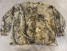 Realtree Xtra Camouflage Long Sleeve Shirt Men's XL Hunting Camo Good Condition