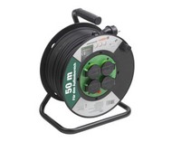 Kabeltrommel VerläNgerungskabel H05RR-F 3G1,5Mm² 50M 4 Steckdosen Klappdeckel
