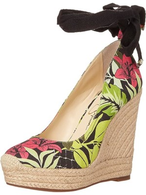JESSICA SIMPSON Womens Black 1'' Platform Zexie Wedge Espadrille Shoes 11 M