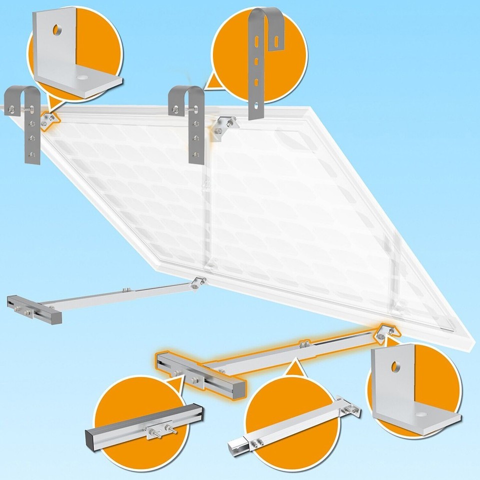 Solar Panel Support Rails Reliable Mounting Solution for Solar Panels 2 Guide Rails 350mm Length ...