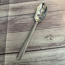 RSVP Rxv20 Stainless 18/10 Glossy Pierced Serving Table Spoon (Wallace Reins)