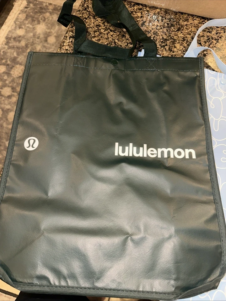 全新 批量 3 件 LULULEMON 2025 大型购物手提包 梦幻蓝色 红色 绿色 学校 — 第 2/4 张图片