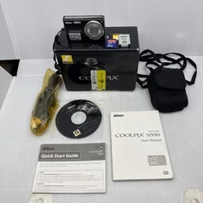 Nikon Coolpix S550 10.0MP Digital Camera  Battery  Case Manual -Missing Charger