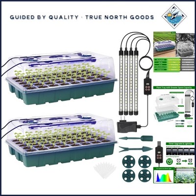 Seed Starter Tray with Grow Light, Humidity Dome and Digital Display Controller