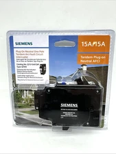 Siemens Q1515AFCNP 15 Amp 120-Volt 1-Pole Tandem AFCI Type QTAN Circuit Breaker
