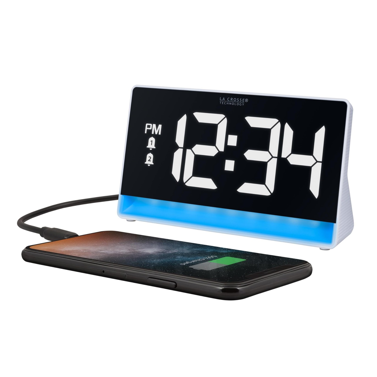 Color-Changing Digital Alarm Clock with Glow Light Model 617-149