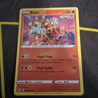 Entei Holo Rare - 019/203 - Evolving Skies Pokemon 2021