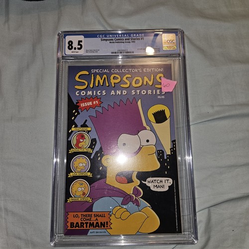 Simpsons Comics and Stories #1 CGC 8.5 First Print 1st app of Simpsons (1993)