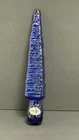 Blenko Glass Sunface Stopper Garden Spear - Cobalt