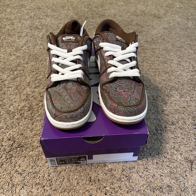 NIKE SB Dunk Low Pro Paisley Brown Men's Size 9 Deadstock Brand New!