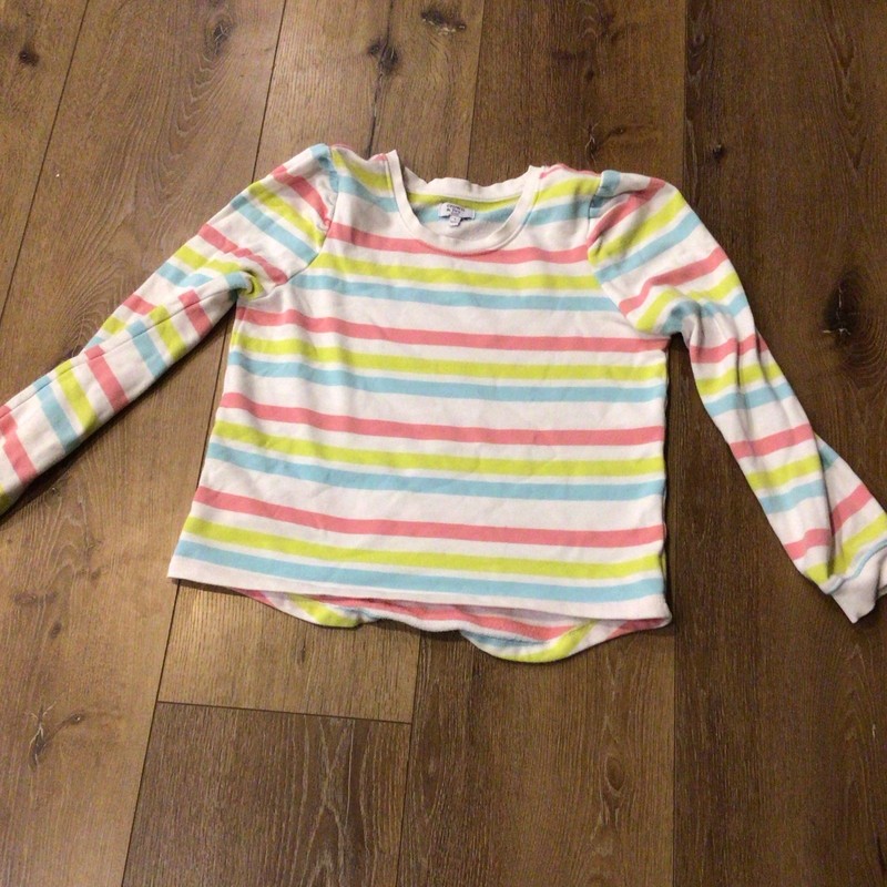 Crown & Ivy Kids Girls Striped Long Sleeve Crew Neck Knit T-Shirt Size L