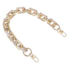 Purse Chain Strap, 15.7 Inch Acrylic Strap Replacement for Handbag, Beige
