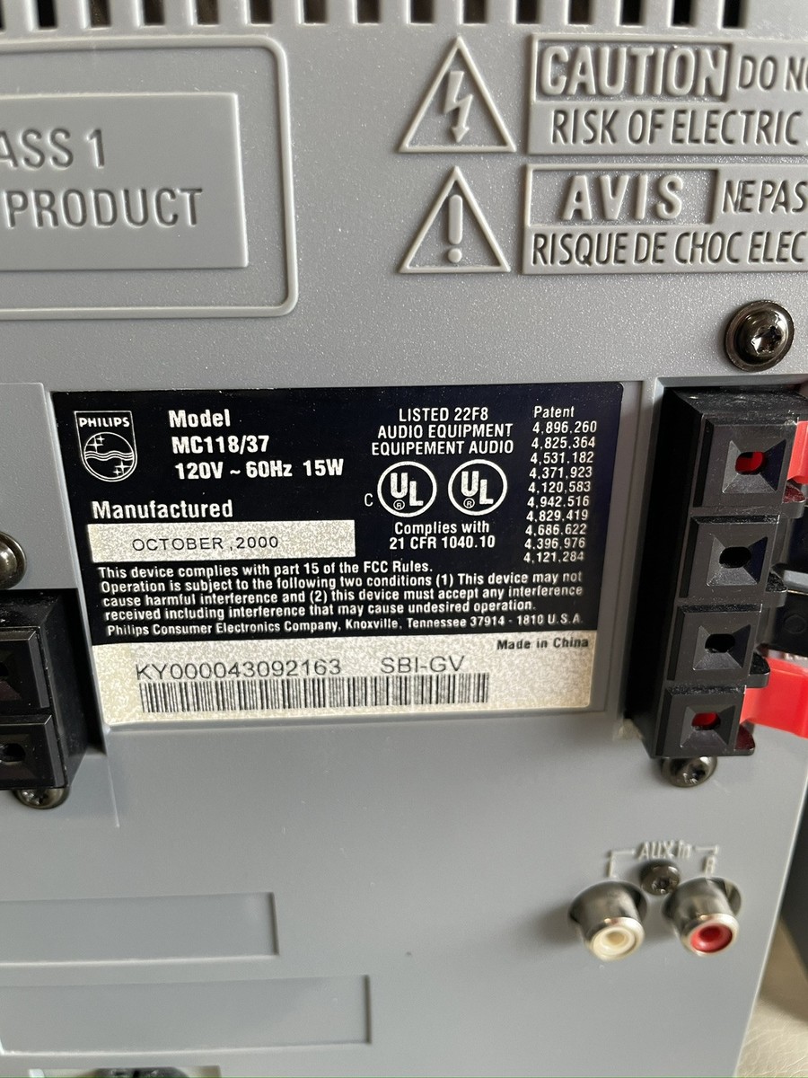 ミュージック 178DVD PHILIPS MC118/37 MICRO STEREO SYSTEM- CD, Cassette, AM/FM