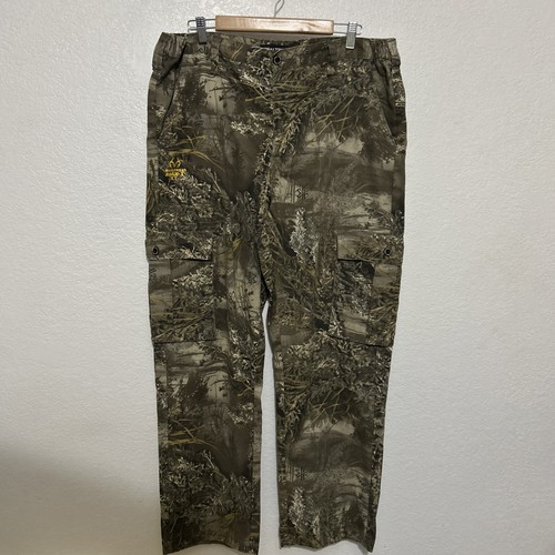 Realtree Hunting Cargo Pants Mens 36-38 Max-1 XT Camo Elastic Waist 6 Pocket - Picture 1 of 16