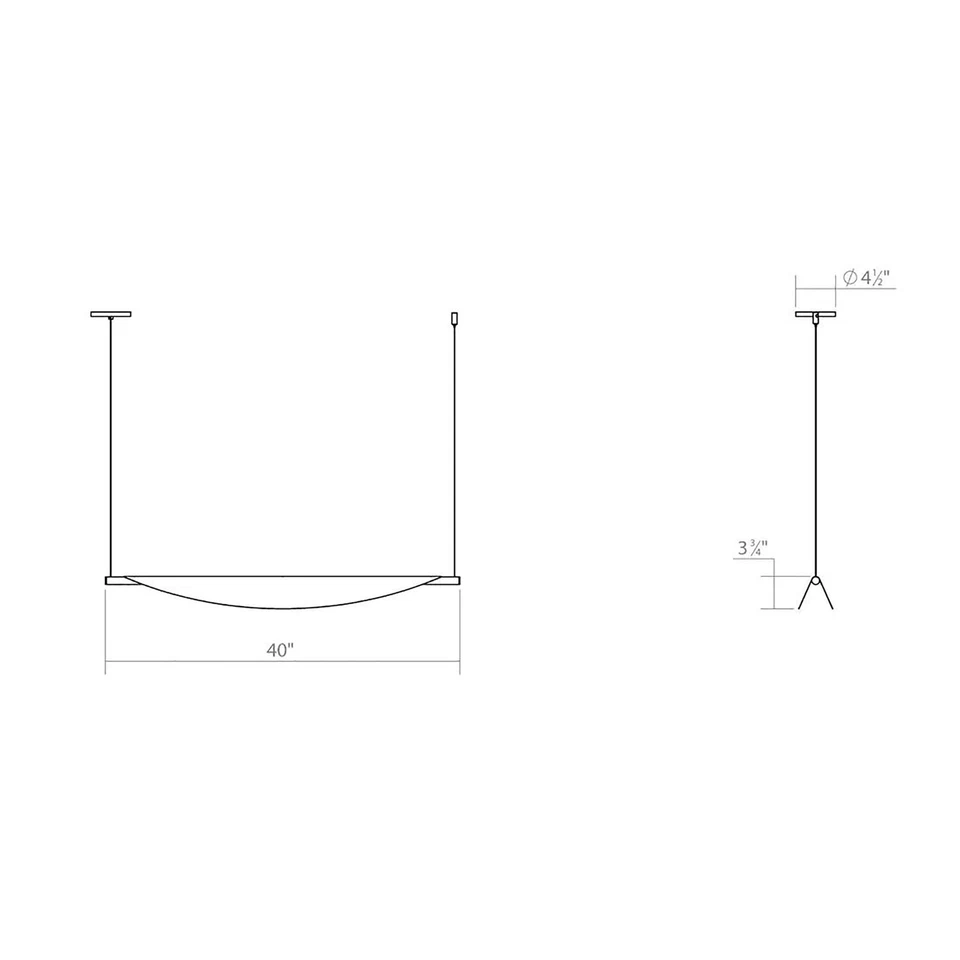 Sonneman 3121-40 Tela 40"W LED Suspensión Lineal Colgante - Blanco Foto 3 de 3