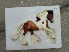 RARE New Model Horse Resin “Brave Hart” Pinto Draft Sheryl Leisure Traditional