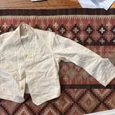 1920’S-1930’S White Engineer Chore Jacket Small - Crazy Rare Vintage