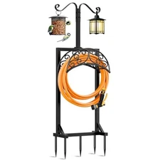 Garden Hose Holder for Outside - Upgraded Water Hose Holders with 5 Spikes & 2 